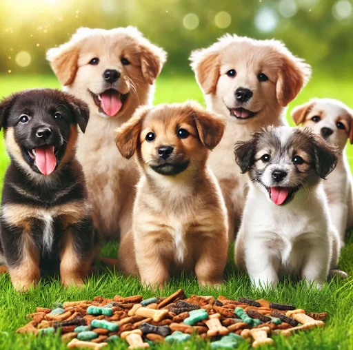 A variety of natural and healthy dog treats, carefully selected to nourish your pet at Fetch and Feast.